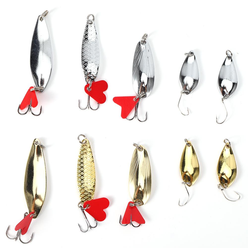 

Набор из 10 шт. Блестящая жесткая приманка Металлическая искусственная имитация Ложка Приманка Рыболовные снасти Коробка