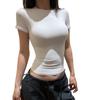 2025 Szybkoschnący Dopasowany Sportowy Top z Krótkim Rękawem do Jogi dla Kobiet