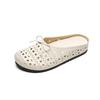 Fashion 2025 New Summer Slippers Cover Toe Fashion Hollow Out Sandals Women Shoes Flat with Ladies Shoes Mesh Mules Ladies Shoes