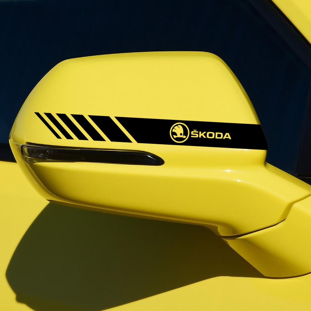 2 Stück Auto Styling Karosseriestreifen Beide Seiten Tür Seitenleisten Aufkleber Für Skoda Kodiaq Octavia Fabia Rapid Superb SCALA Kamiq Kapoq