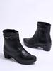 Shoetopia Damen Chunky Heel Kurze Stiefeletten mit rutschfester Sohle, Bequeme Trendige Knöchelboots | Weiche Gepolsterte Sohle | Lässig, Party & Winter