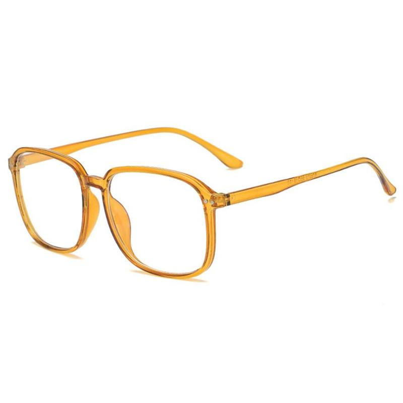 Big Frame Myopia Glasses Ultralight Transparent Gray PC Prescription Eyeglasses 0 to -6.0 for Women Men