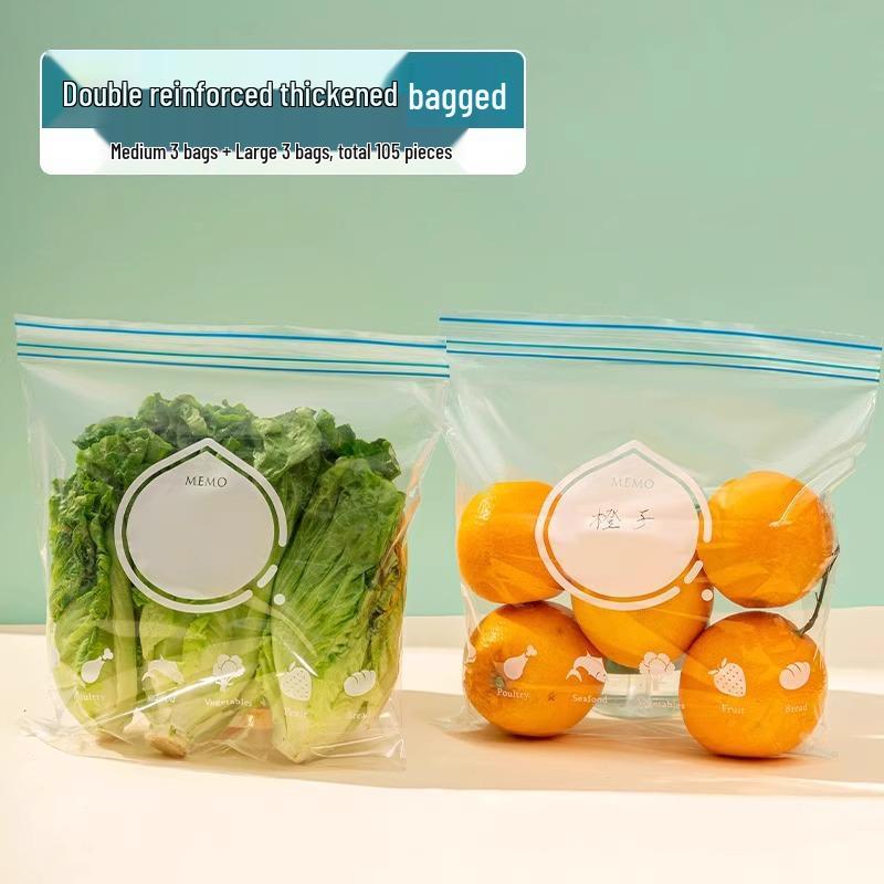 Zesílené mrazicí sáčky se zipovým uzávěrem pro domácí skladování potravin