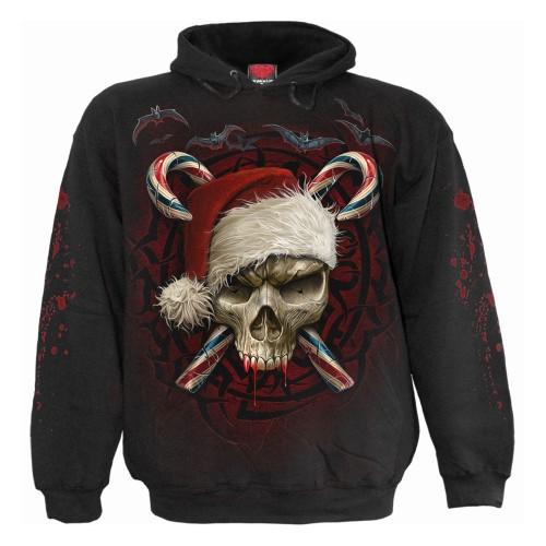 Spiral Unisex Adult Candy Cane Santa Hoodie