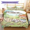 Anime Chiikawa Pattern Bedding Set Quilt Cover Pillowcase Home Decor Gift (1 * duvet cover + 2 * pillowcase, without core)