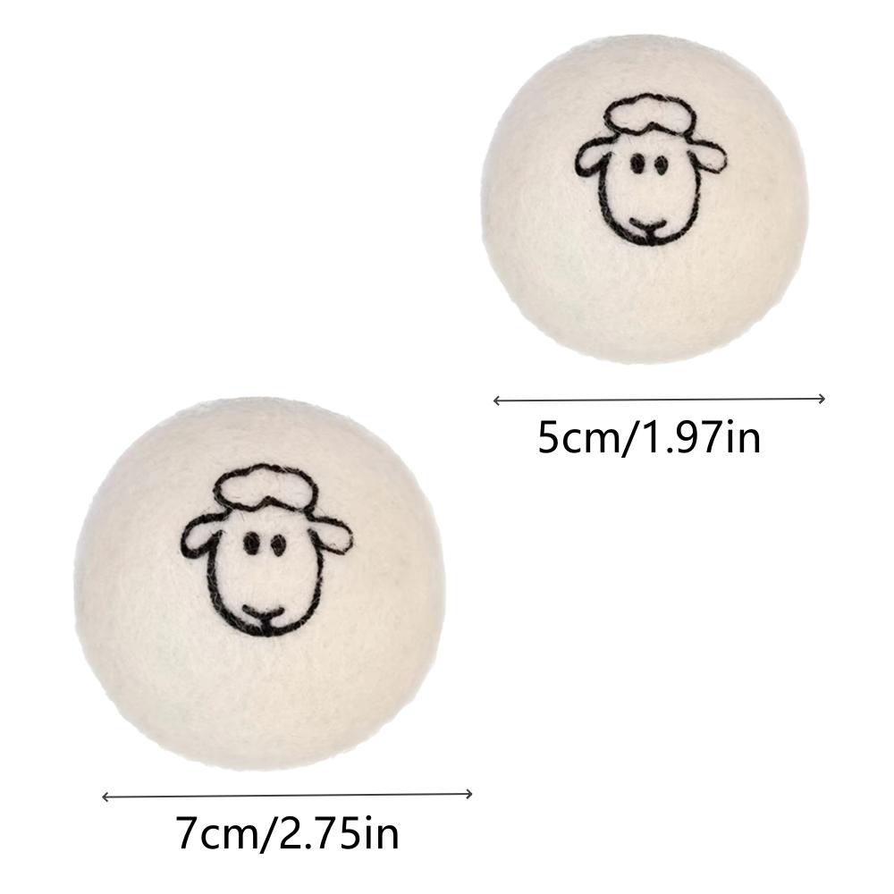 1-12Pcs Wool Dryer Balls 5/7cm Reusable Natural Fabric Softener  Home Wrinkle Reducer Washing Machine Cleaning Supplies Gadget