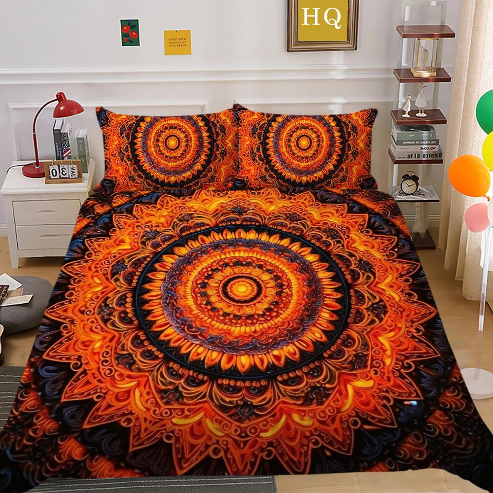 Set de lenjerie de pat cu imprimare 3D Datura Husă Cuverturi de pat din poliester Cuvertură de pat de lux pentru fete lenjerie de pat moale pentru acasă