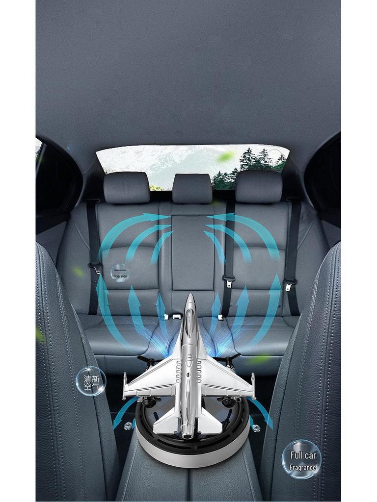 F16 Snapdragon Rotating Solar Car Aromatherapy Ornament with Light & Long-lasting Fragrance