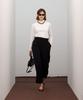 VIVABROWN 85-Viva013 [Neutral] Fluid Double-Pleat Wide Pants Black