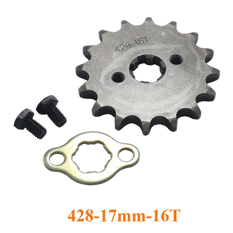 Front Engine 428# 17mm 10T-19T Sprocket For KAYO BSE SSR SDG Dirt Pit Bike ATV Quad Go Kart Moped Buggy Scooter Motorcycle