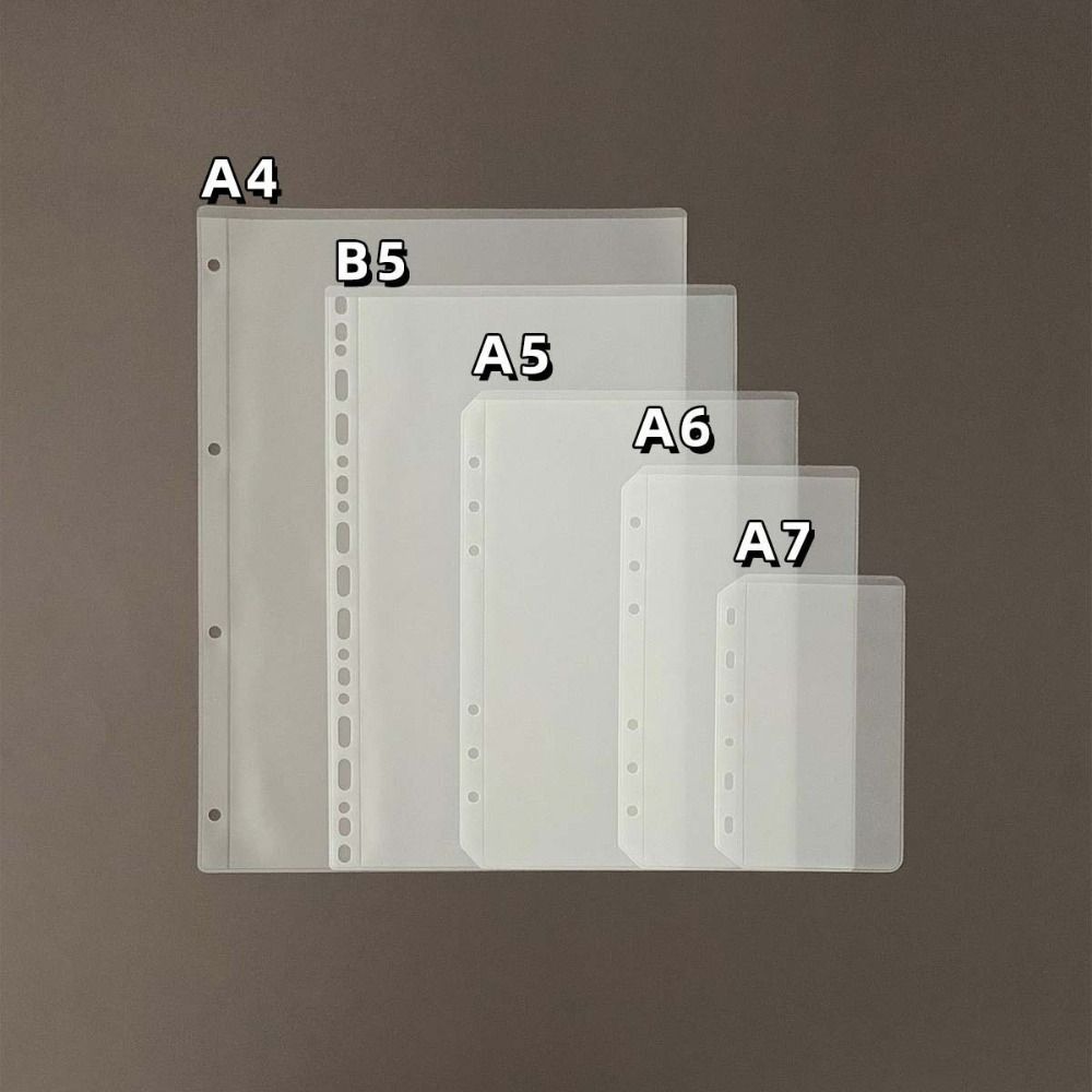 10Pcs Transparent Spiral Binder Divider Page Separator Card