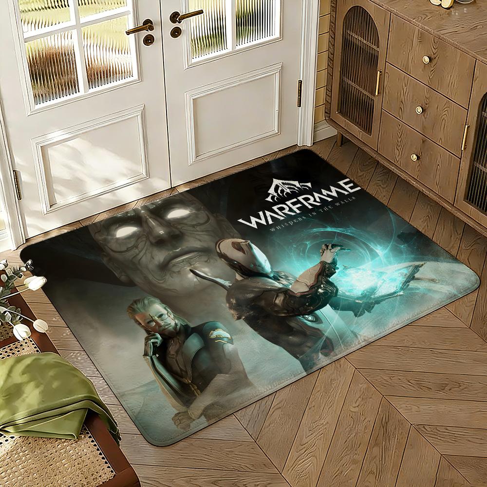 Warframe Floor Mat Soft Thickened Absorbent Non-Slip Bedroom Living Room Door Mat Home Decor Flannel Rugs