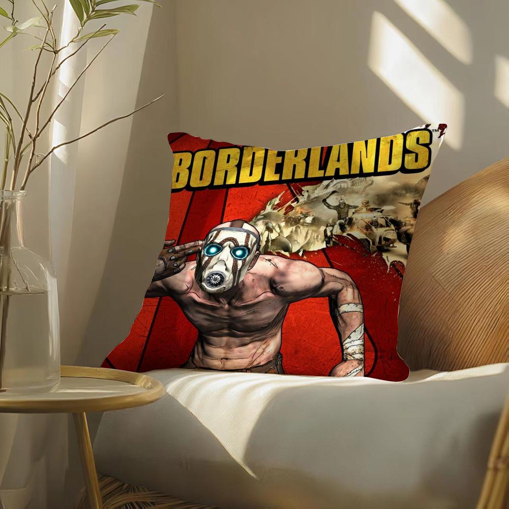 B-Borderlands Game Cushion Cover Soft Short Plush Pillow Cover Smooth Cozy Texture Aesthetic Cushion Case Home Decor