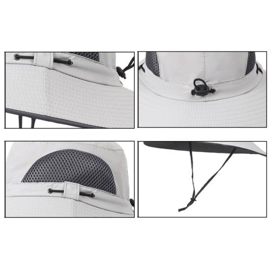 Solar Fan Hat USB Rechargeable UV Protection Hat with Solar Fan Breathable Men Women Summer Outdoor Activities Fishing Wide Brim Bucket Cap