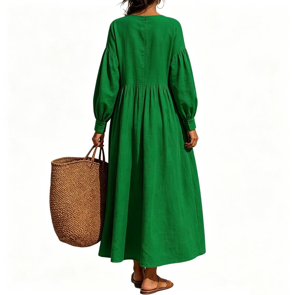 Damenmode Locker Sitzendes Langarm-Pulloverkleid