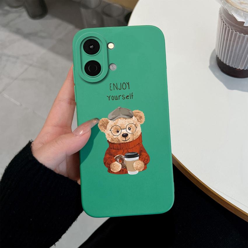 Pour Tecno Spark Go 3 2 1S 40C 30 40 Pova 7 Ultra Pro Neo Coque de Téléphone Ours Panda Câlin Coque Premium Silicone Liquide Souple Léger Coque antichoc