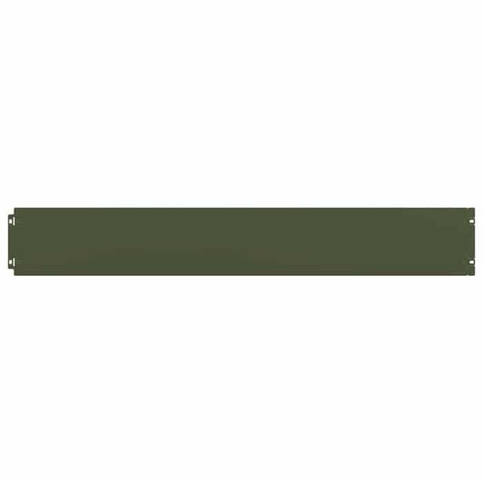 VidaXL Bordures pelouse 10pcs vert olive 15x103cm acier laminé à froid, bordure de jardin, bordure de lit de jardin, bordure 860145
