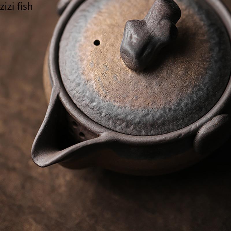 Vintage Ceramic Teapot Hand Held Teapot Single Pot Tea Infuser Filter Pot Afternoon Tea Brewing Utensils Teas Making Tools