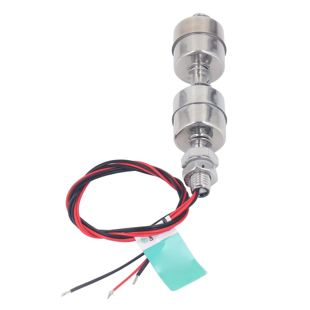 Float Switch Water Level Sensor 100mm Low Pressure Stainless Steel Double Ball Float Switch Sensor 0‑110V