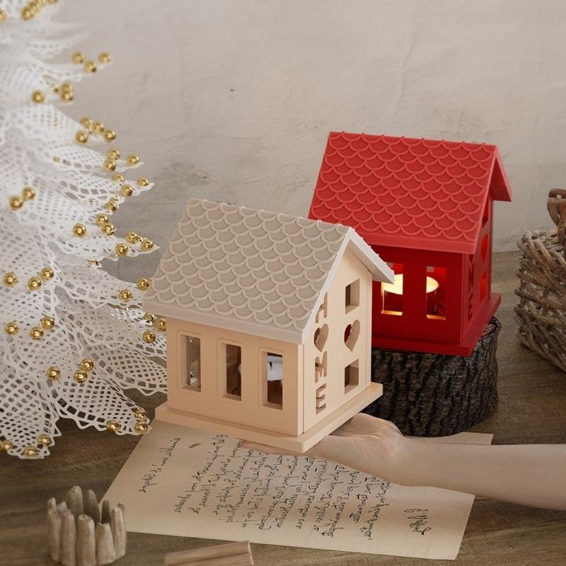 Candle Holder Silicone Mold Home House Candlestick Resin Molds DIYs Concrete Castings Mould Handicraft Candle Decoration