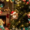 Holiday Home Window Hanging Ornaments 2D Flat Acrylic Christmas Ornaments, Gingerbread Letter Pendant with Santa Claus, Festive Style Charms Alphabet