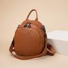 Luxury Brands Mini Backpack Women Solid Color PU Leather Shoulder Bags New Fashion Small School Bags Lady Casual Travel Rucksack