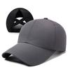 Summer Cap Baseball With Breathable Mesh Cross Design And Solid Color For Daily