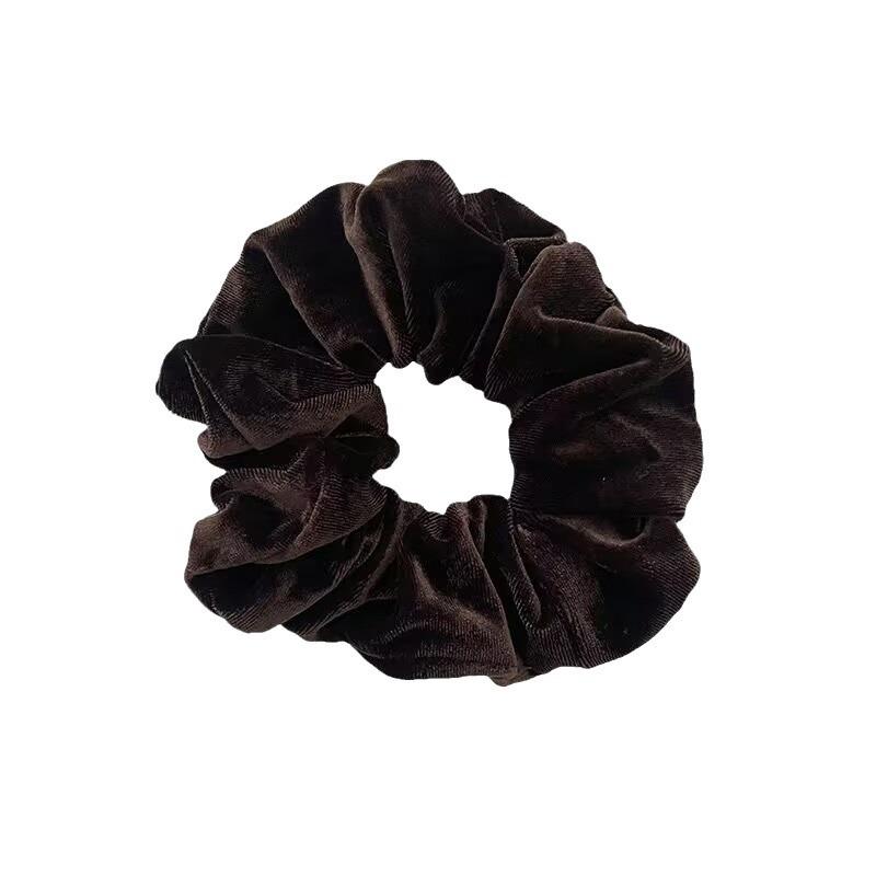 Koreanischer Samt Scrunchie Gummi Elastische Haarbänder Damen Einfarbig Stirnband Pferdeschwanzhalter Bänder Seil Mädchen Haaraccessoires