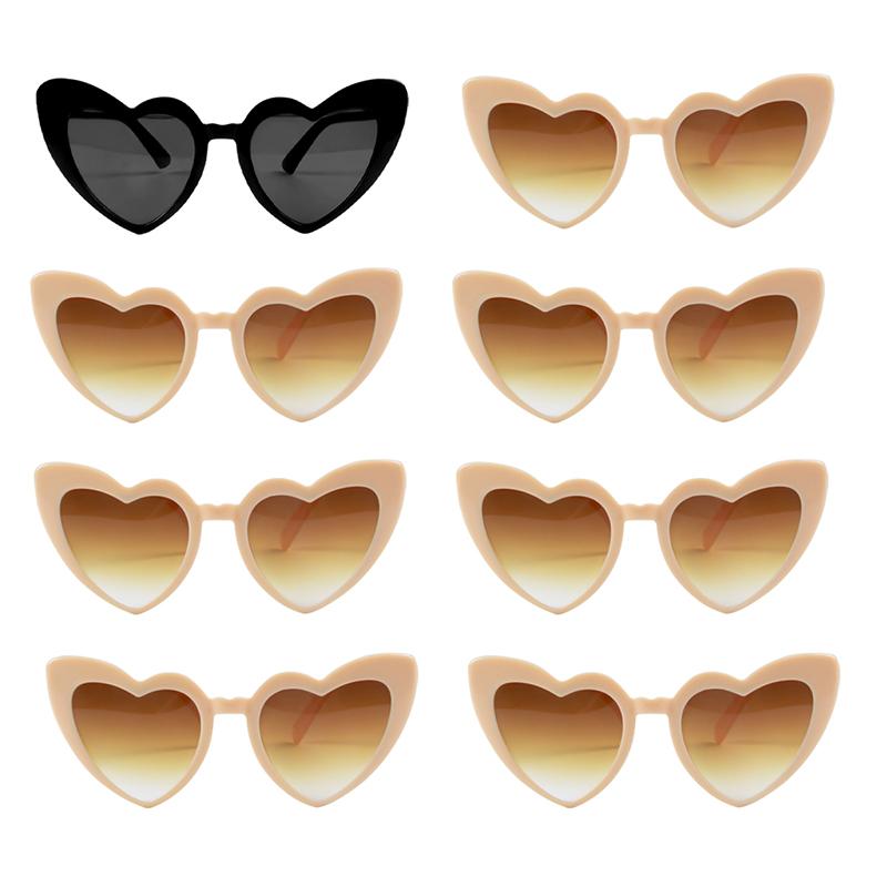 6/8pairs Vintage Heart Shaped Sunglasses Bachelorette Bride Bridesmaid glasses Wedding Bridal Shower Decor woman Hen party gifts 5