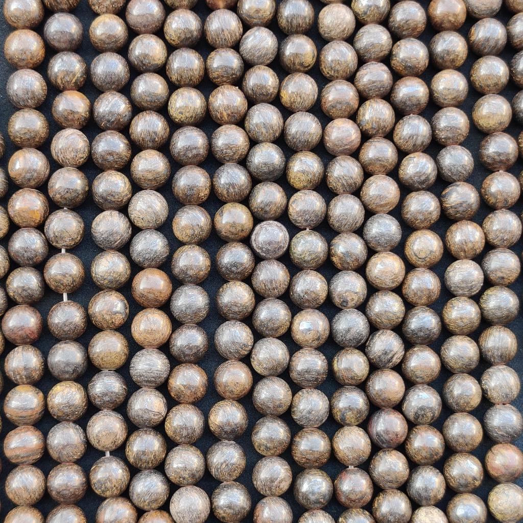 Natural Bronzite Round Beads, Healing Gemstone Loose Beads, DIY Jewelry Making for Bracelet Necklace, 6mm 8mm 10mm Size Beads, 14-15 Inch Beads.