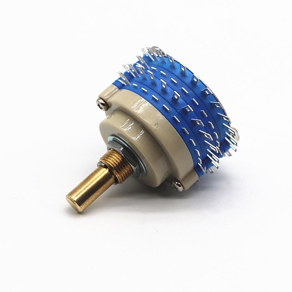 Rotary Switch 2x24 Positions with Sealed Enclosure and Double-Row Pin Terminals for Industrial Audio Applications