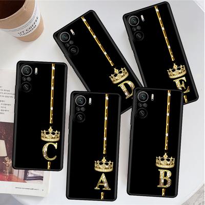 Case For Xiaomi Redmi Note 11 9S 10 9 8 7 9A 9C 9i K40 8T 10C 9T K50 Silicone Phone Shell Rose Gold 26 Letters A B C