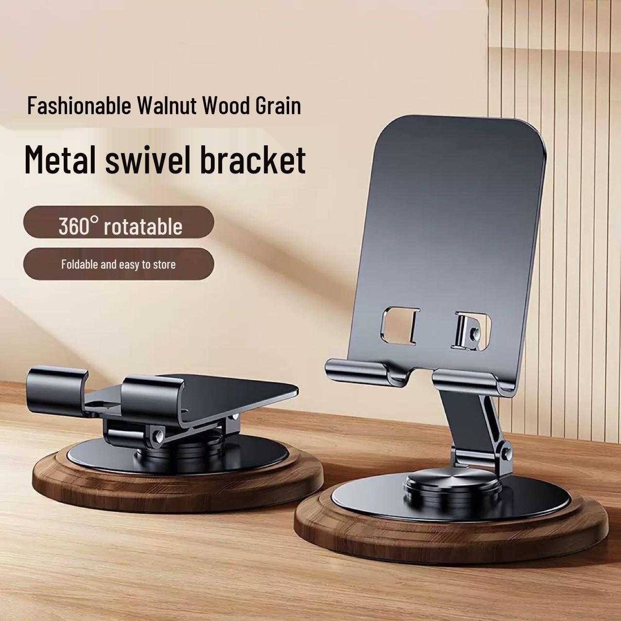 Rotatable & Foldable Metal Phone & Tablet Holder - 720° Adjustable, Portable, Desktop Stand