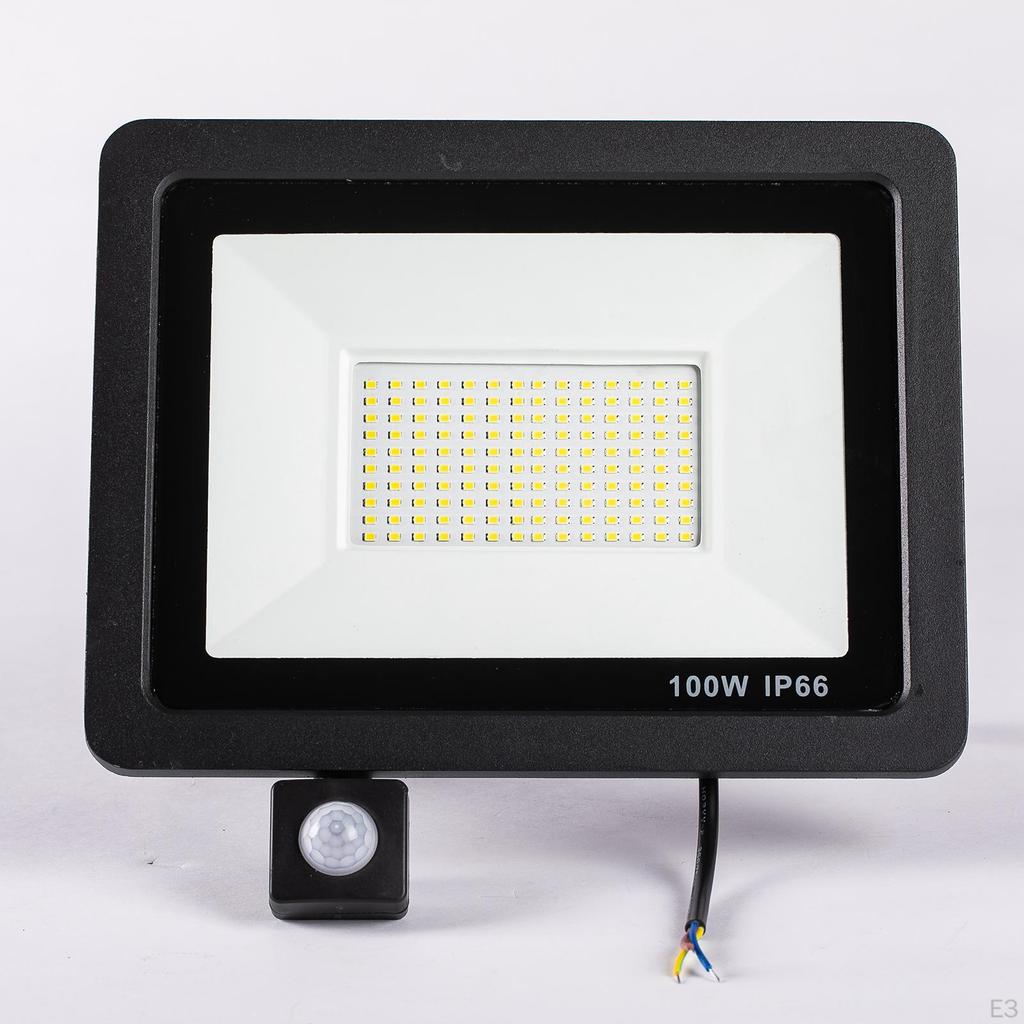 Bright Floodlight Work Lamp Motion Sensor for Outdoor Garden Yaed Flood Light, Cold White