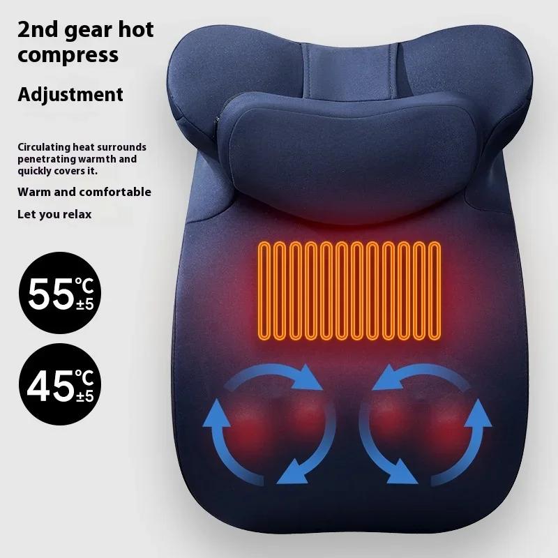 Home Waist and Neck Protection Sleeping Pillow, Electric Waist Hot Compress, Lumbar Support Massager, Multifunctional Nap Pillow