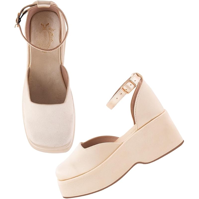 Shoetopia Stylish Golden Chic Pumps For Girls-Eu38