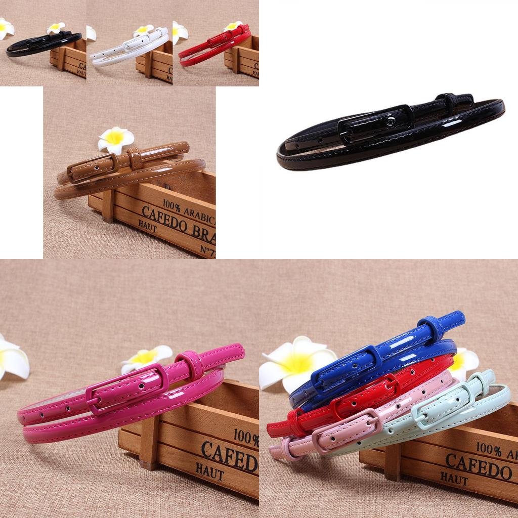 Stylish Women's Candy Color Thin Belt With Elegant Pin Buckle For Fashionable Outfits