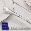 Helong 304 Stainless Steel Soup Ladle with Forged Hammer Pattern and Thick Handle