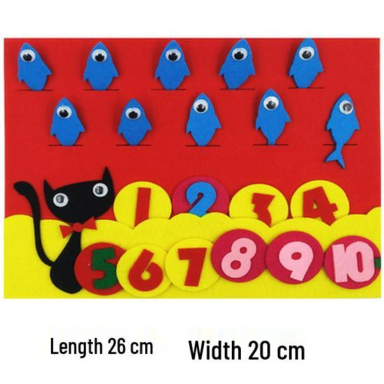 Colț de grădiniță DIY: Materiale Didactice Puzzle Numere din Pâslă