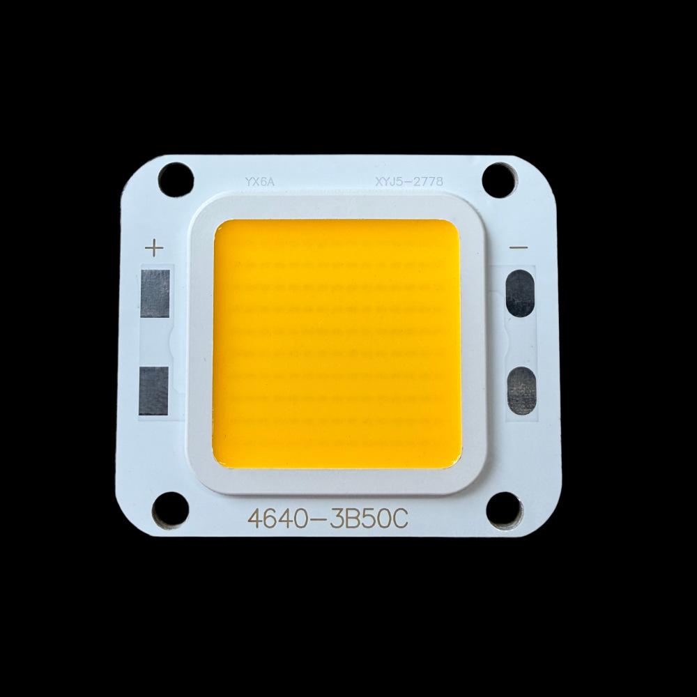 12V 50W Driver-Free COB LED Light Board, Warm White High-Brightness Light Chip.
