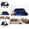 Horror 3d Wall Sticker For Halloween Haunted House Decor Waterproof Pvc For Living Room