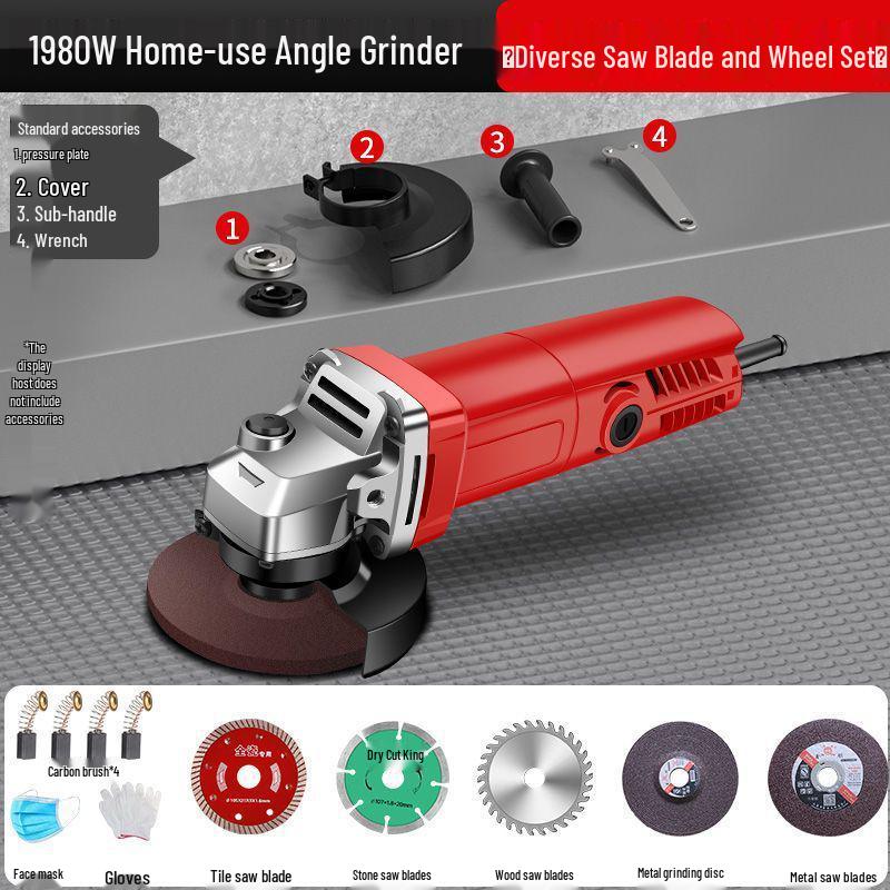 Multifunctional Angle Grinder & Polisher for Household Use