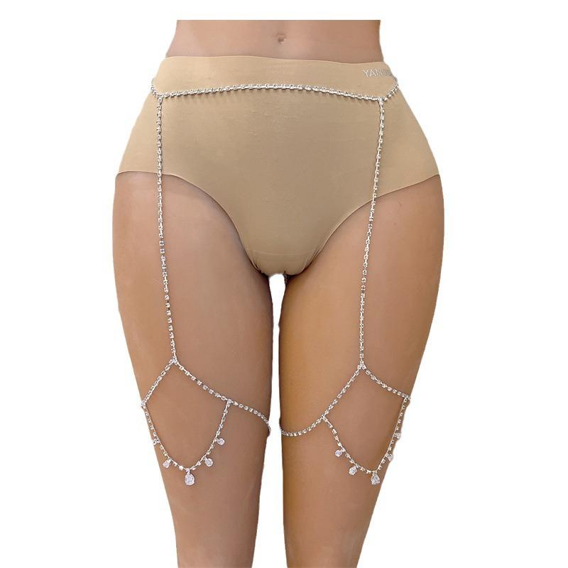 European And American Jewelry, Rhinestone Body Chain, Flash Diamond Claw Chain, Beautiful Leg Chain, Sexy Body Chain Body Chain