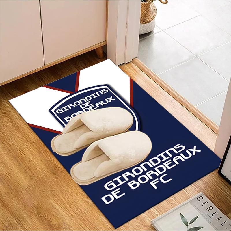 Giron-de Football Crest Printed Office Carpet Chair Cushion Entryway Rug, Rugs for Living Room, Bedroom Christmas gifts