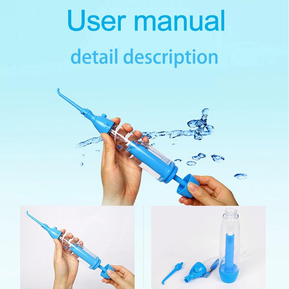 Portable Mouthwash Oral Irrigator Manual Inflatable Water Jet Dental 70ml Tank No Electric Travel Dental Irrigator Water Flosser
