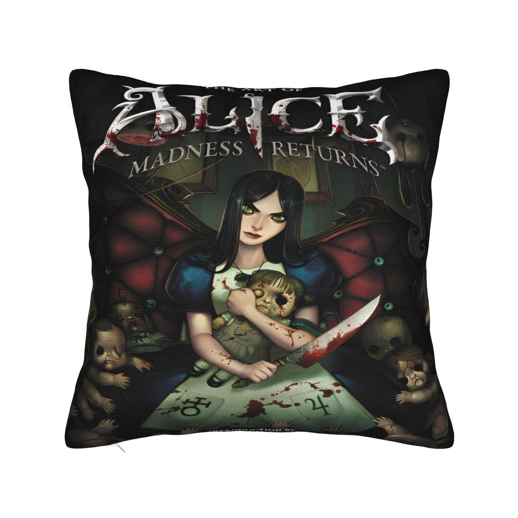 A-Alice Madness Returns Pillowcases Game Kawaii Pillow Case For Wedding Party Home Decor Square Pillow Cover