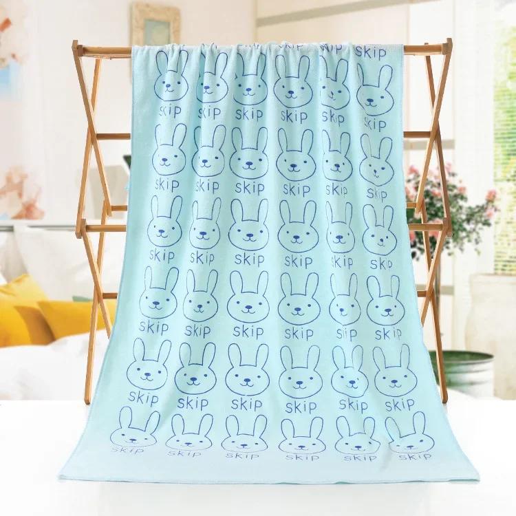 70*140cm Rabbit Microfiber Bath Towel Cute Large Soft Baby Kids Boys Girls Women Towels Beach Swimming Absorbent Wrap Quick Dry