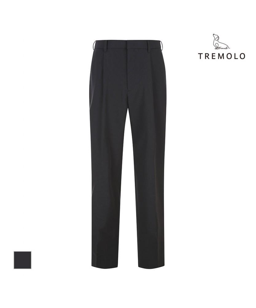 TREMOLO All-Season Single-Pleat Poly-Spandex Pants_Trbdl3Yc511