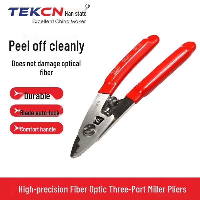 

TEKCN 3-Port Fiber Optic Stripper Miller Pliers