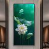 Abstract Flower Picture Canvas Painting New Chinese Golden Luxury Lotus Posters and Prints Wall Picture for Porch Home Decor